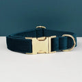 Collier velours bleu marine