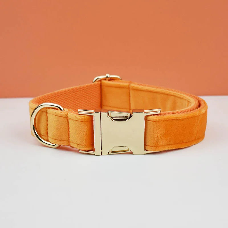 Collier velours orange